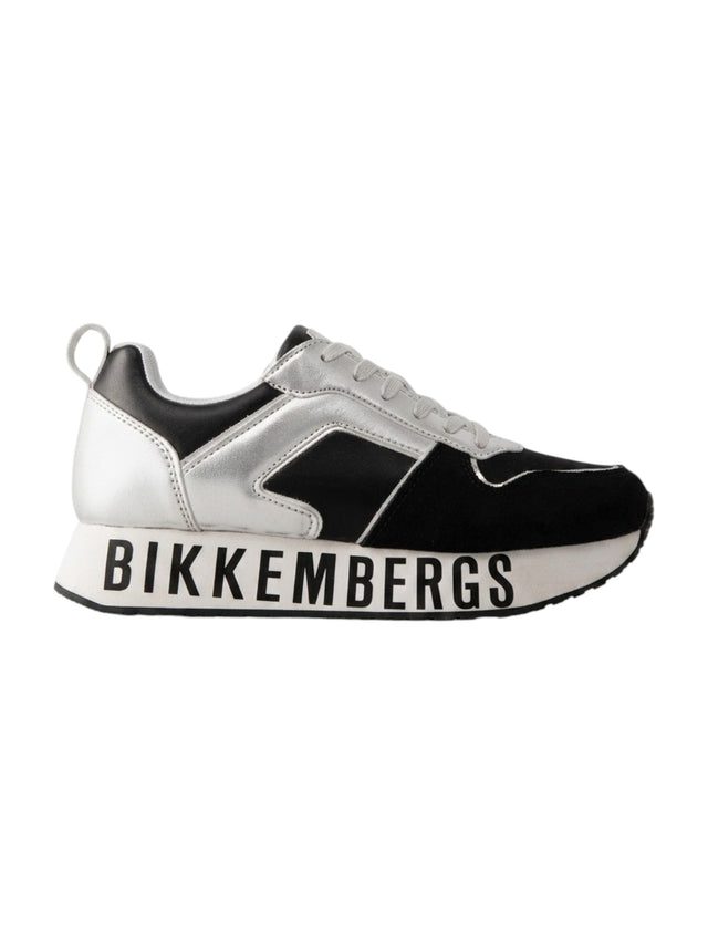 Image for Women's Logo Patched Shoes,Black/Silver