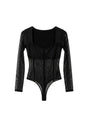 Image for Women's Mesh Body Suit,Black