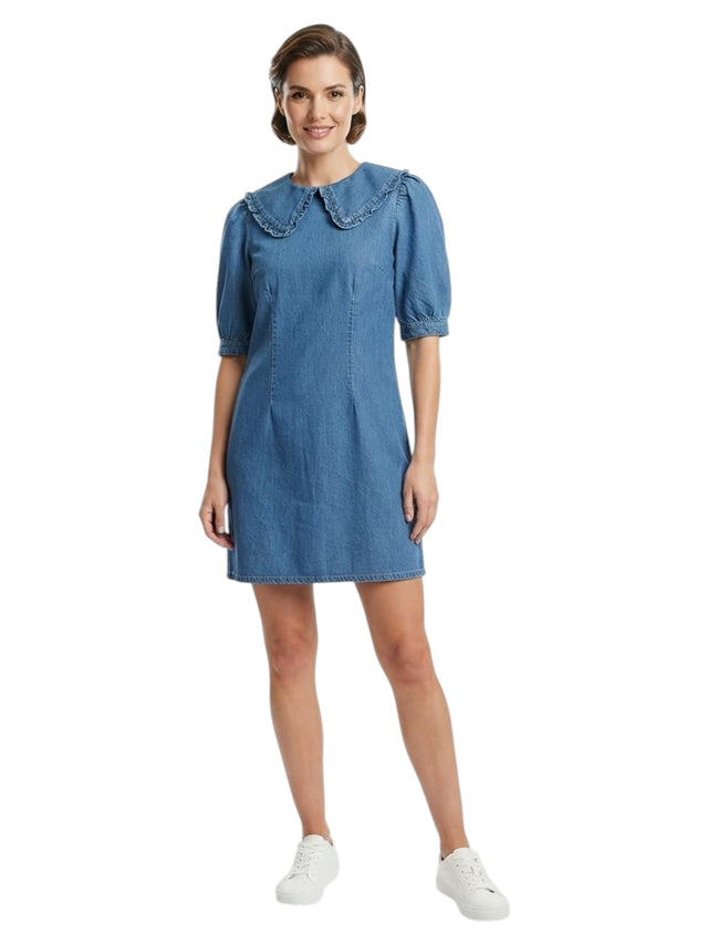 Image for Women's Plain Denim Dress,Blue