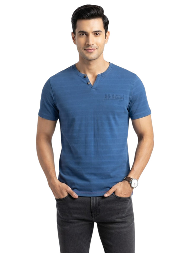 Image for Men's Textured Top,Navy
