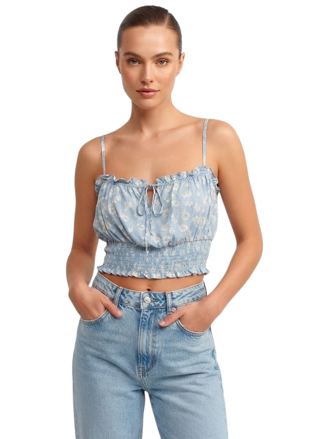 Image for Women's Printed Top,Blue