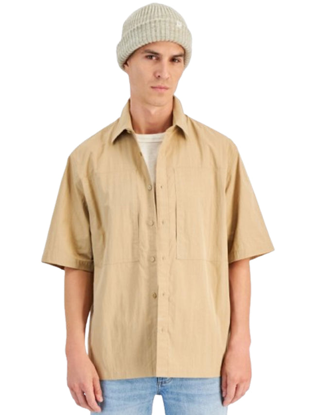 Image for Men's Plain Dress Shirt,Dusty Beige