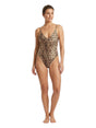 Image for Women's Printed One Pieces Swimsuit  Open Back,Tiger