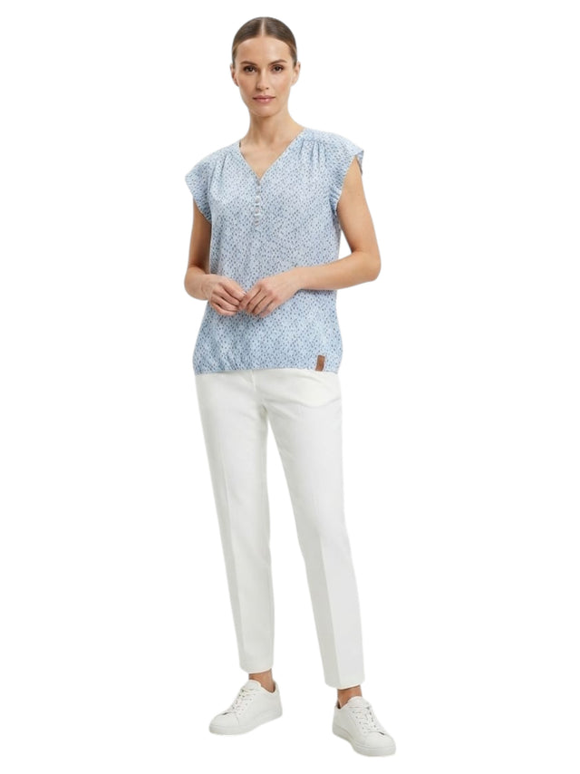 Image for Women's Printed Top,Blue