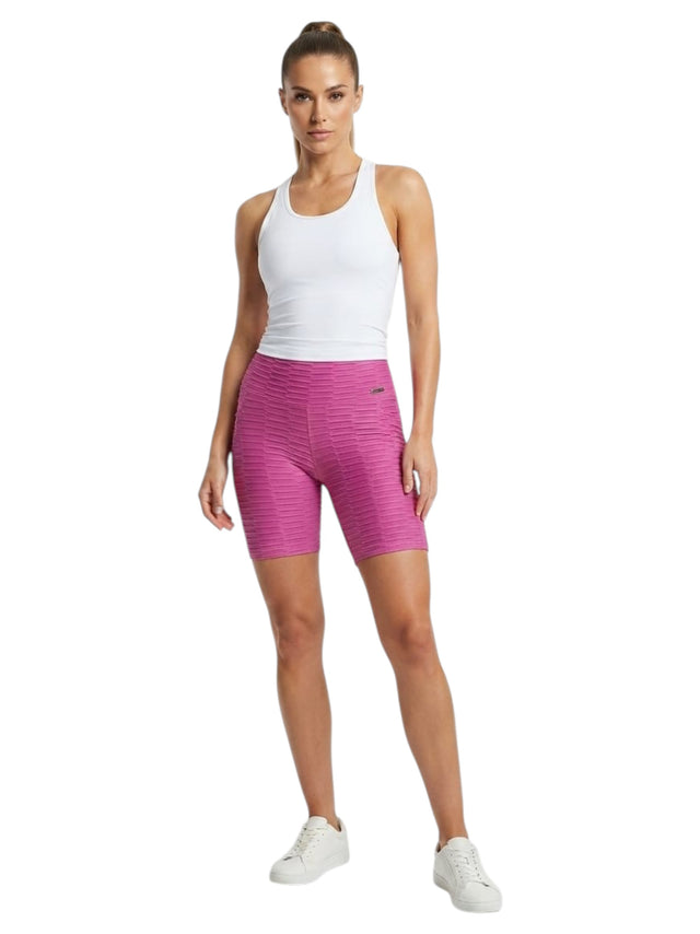 Image for Women's Textured Short Legging,Mauve
