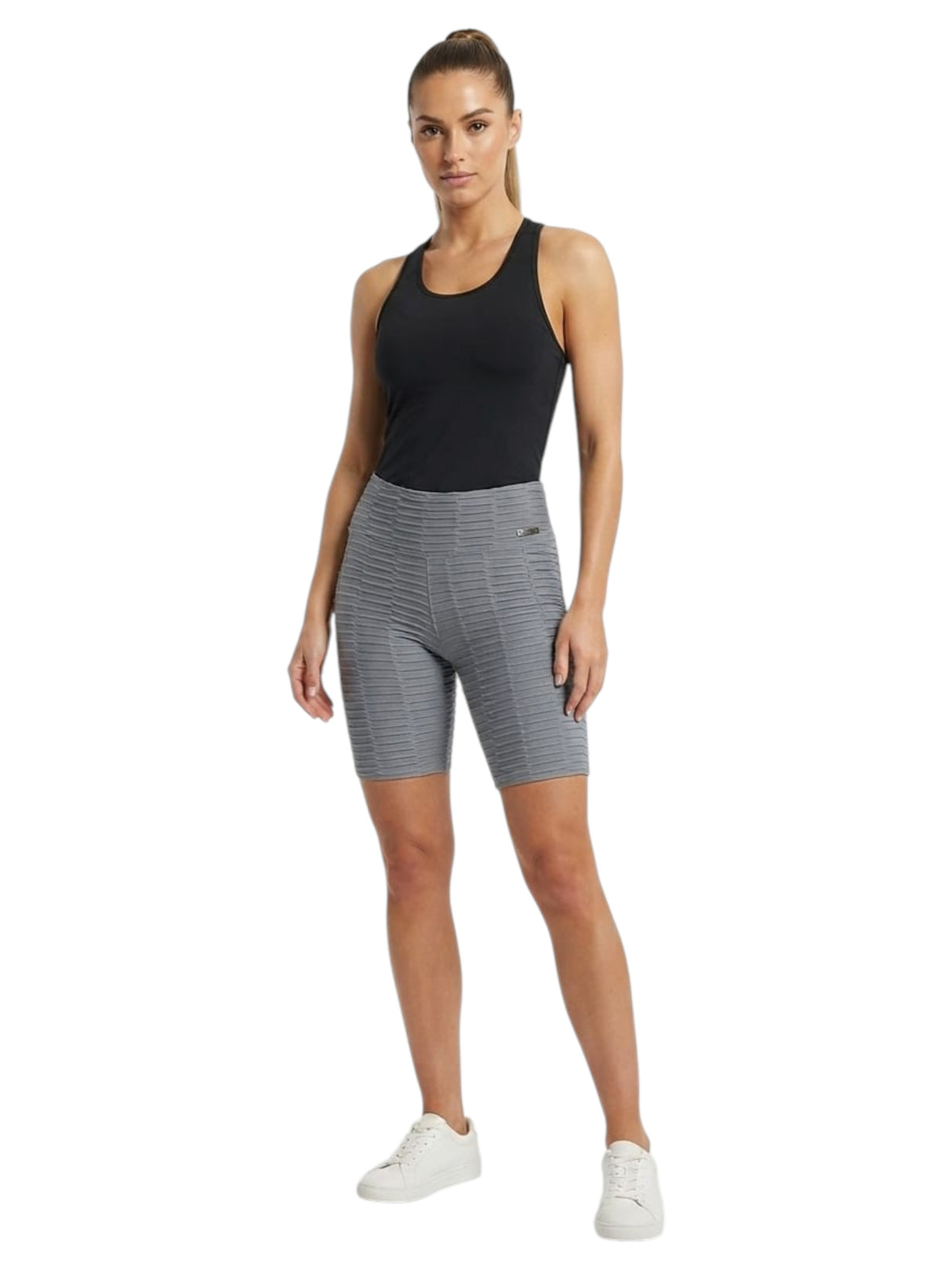 Image for Women's Textured Short Legging,Grey