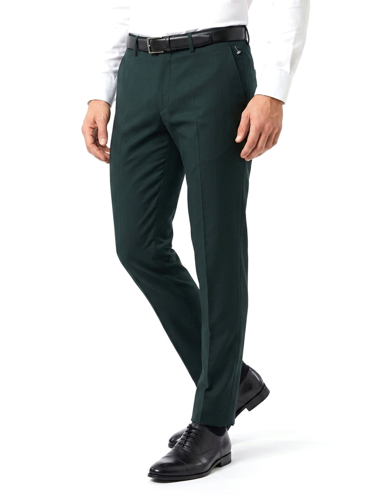 Image for Men's Plain Solid Classic Pant,Dark Green