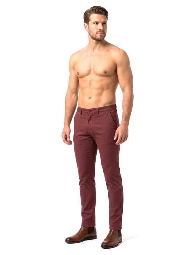 Image for Men's Plain Solid Pant,Burgandy