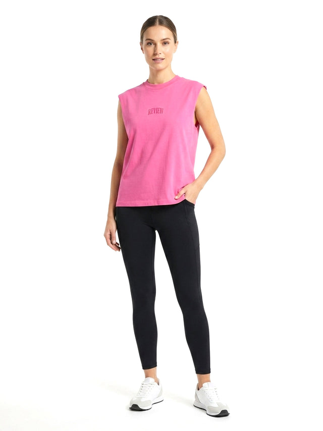 Image for Women's Brand Logo Printed Sport Top,Hot Pink