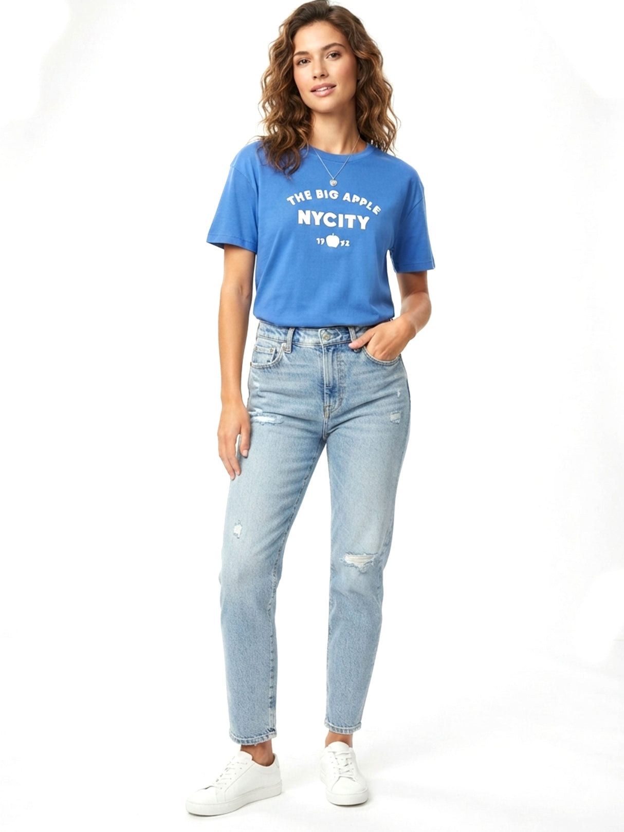 Image for Women's Printed Top,Blue