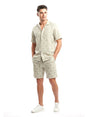 Image for Men's Printed Set Dress Shirt & Short,Mint Green