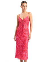 Image for Women's Printed Dress,Pink/Red