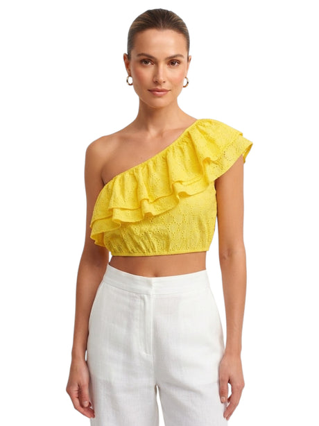 Image for Women's Lace Top,Yellow