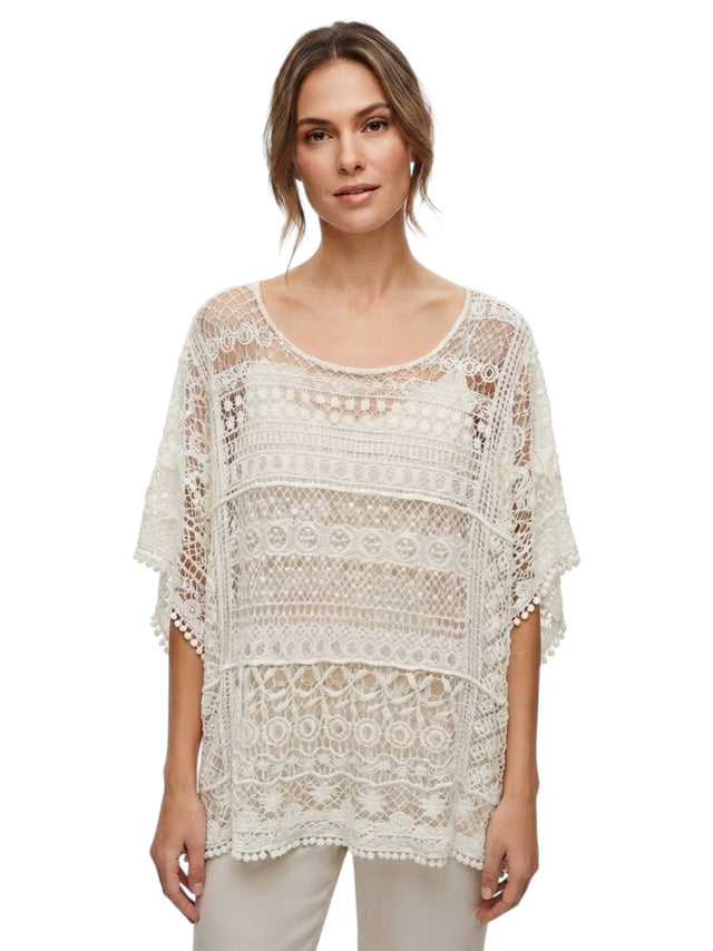 Image for Women's Lace Top,White