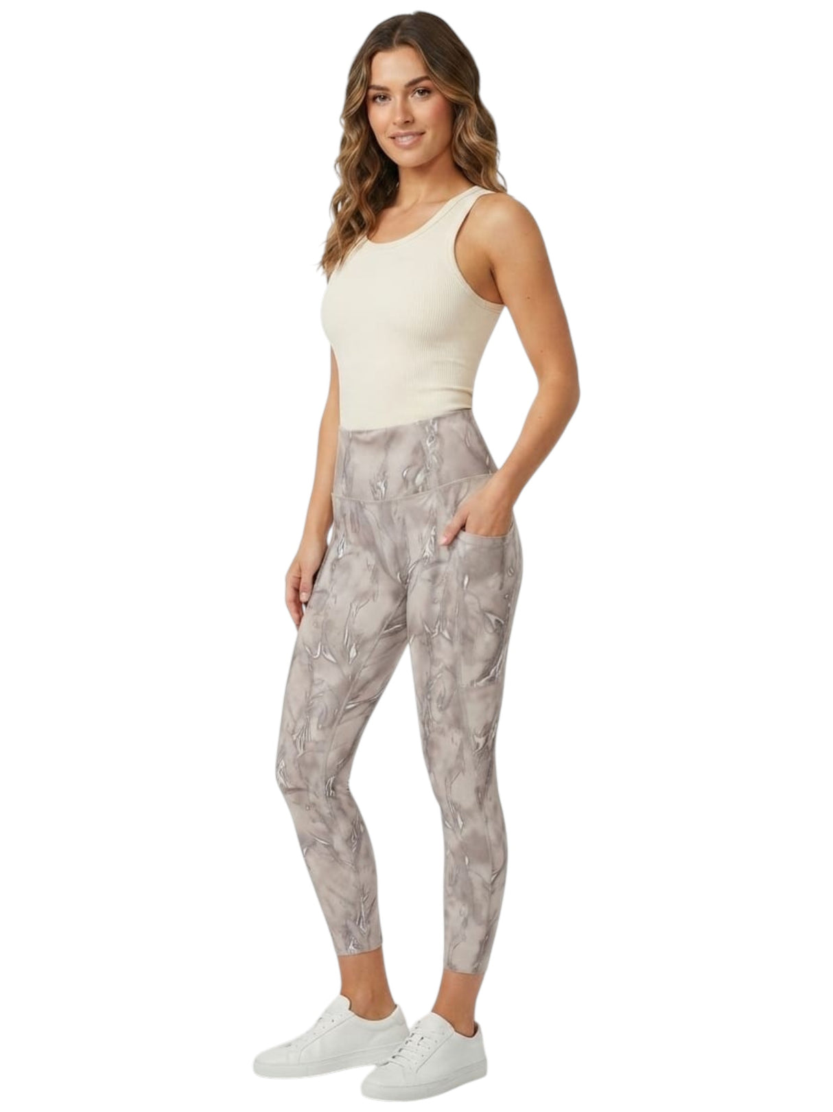 Image for Women's Printed Legging,Dark Beige