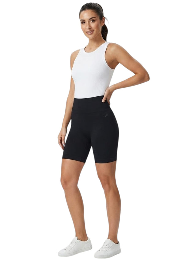 Image for Women's Plain Solid Short Legging,Black
