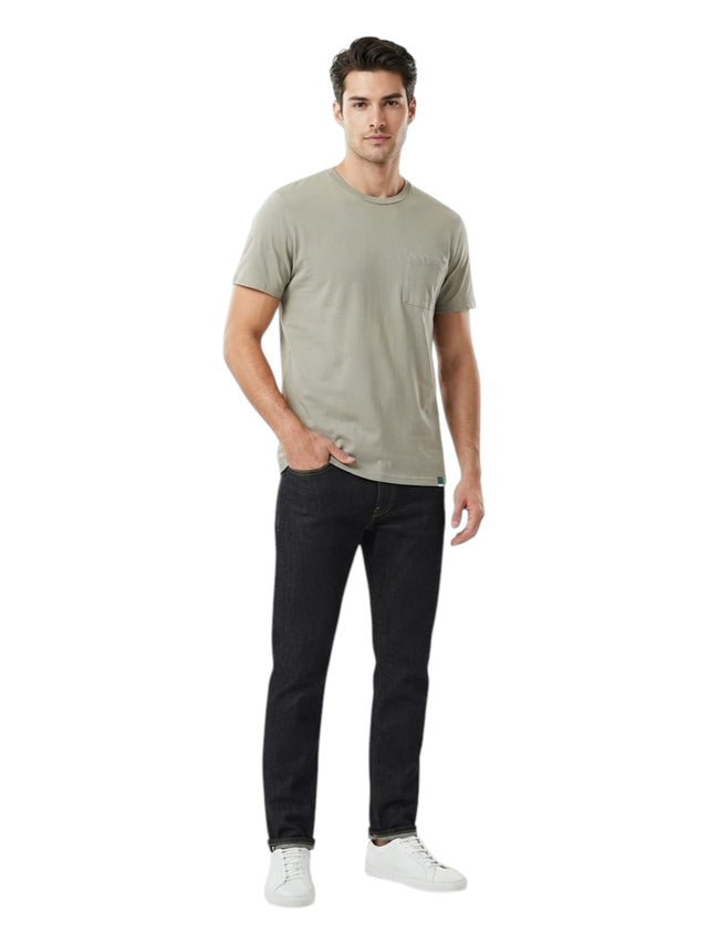 Image for Men's Plain Solid Top,Dark Khaki