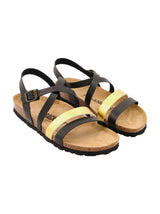 Image for Women's Colorblocked Sandals,Black/Gold
