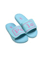 Image for Kids Girl's Logo Patched Slippers,Turquoise