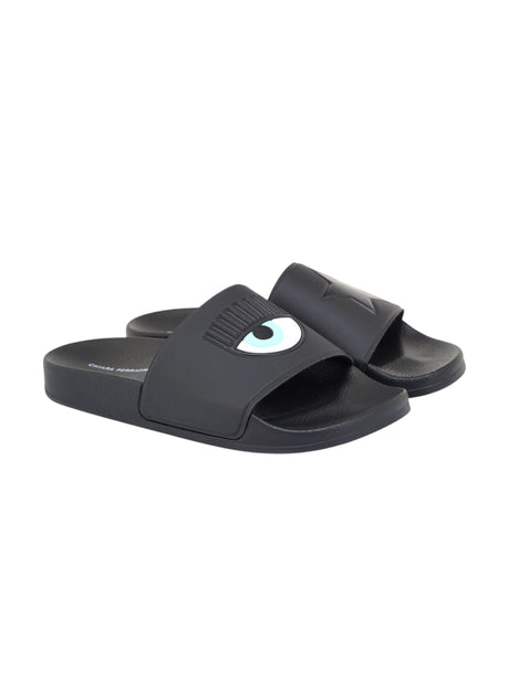 Image for Kids Girl's Printed Slippers,Black