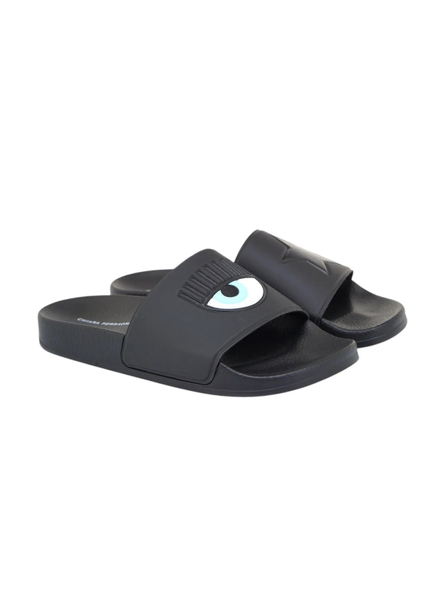 Image for Kids Girl's Printed Slippers,Black