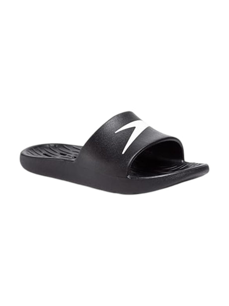 Image for Men's Logo Patched Slippers,Black