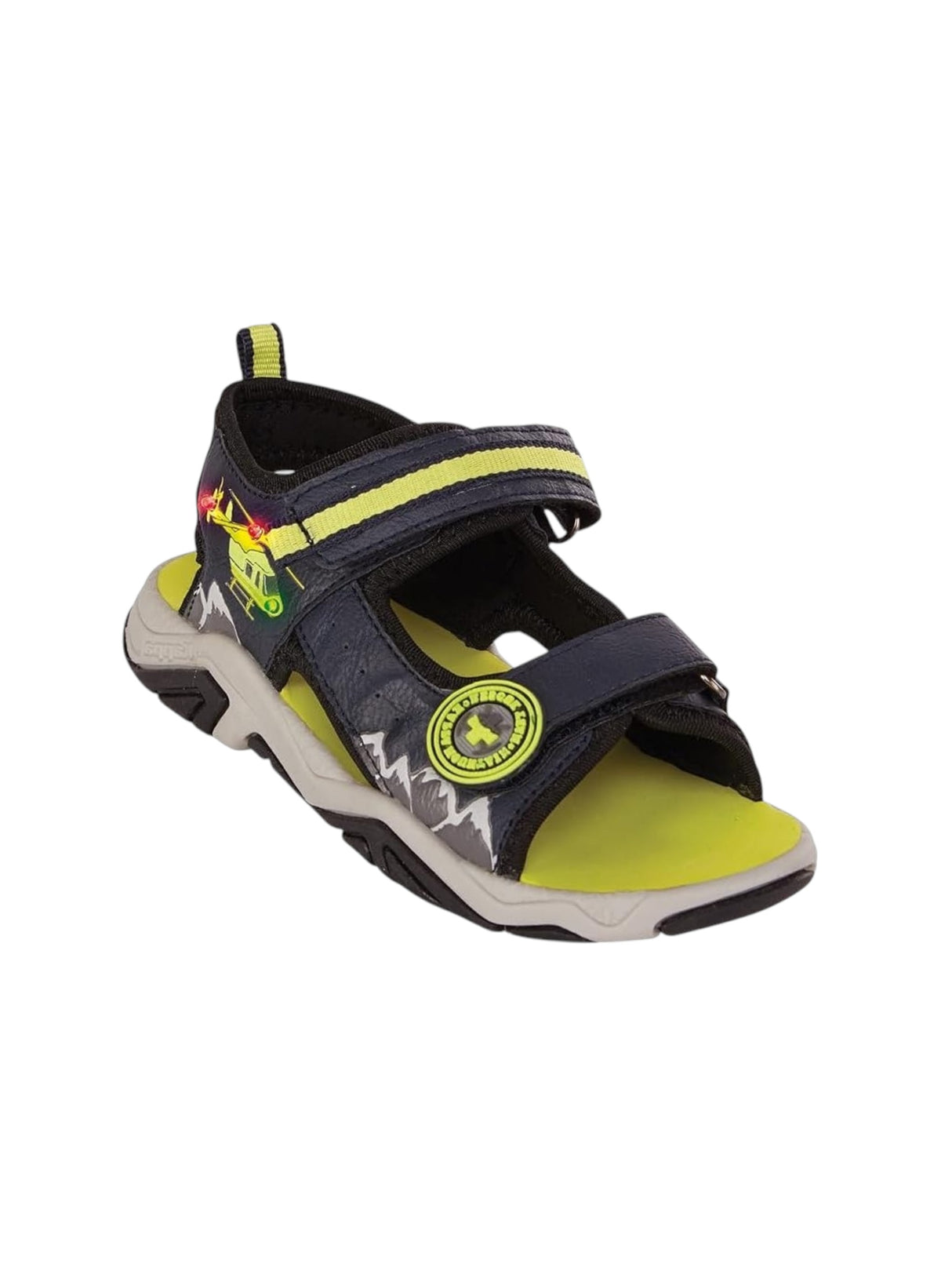Image for Kids Boy's Printed Light Up Sandals,Navy/Light Green