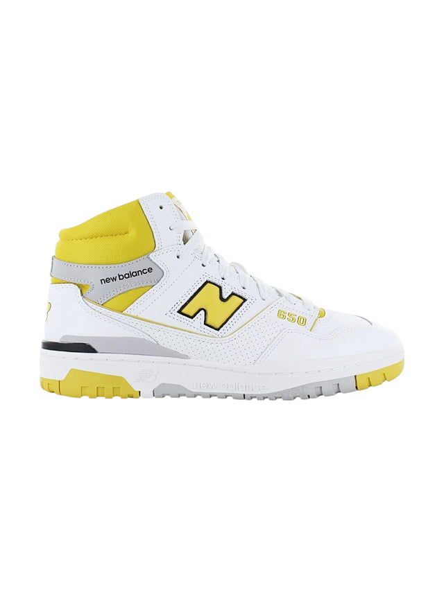Image for Men's Logo Patched High Top Shoes,Yellow/White
