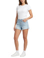Image for Women's Plain Jeans Short,Light Blue