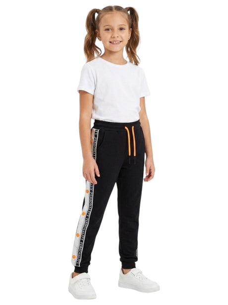 Image for Kids Girl's Color Blocked Pants,Black