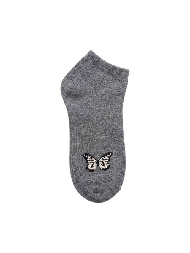 Image for Kids Girls 1 Pair Printed Ankle,Dark Grey