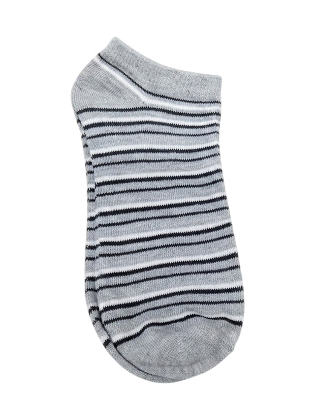 Image for Kids Boys 1 Pair Striped Ankle Socks,Grey