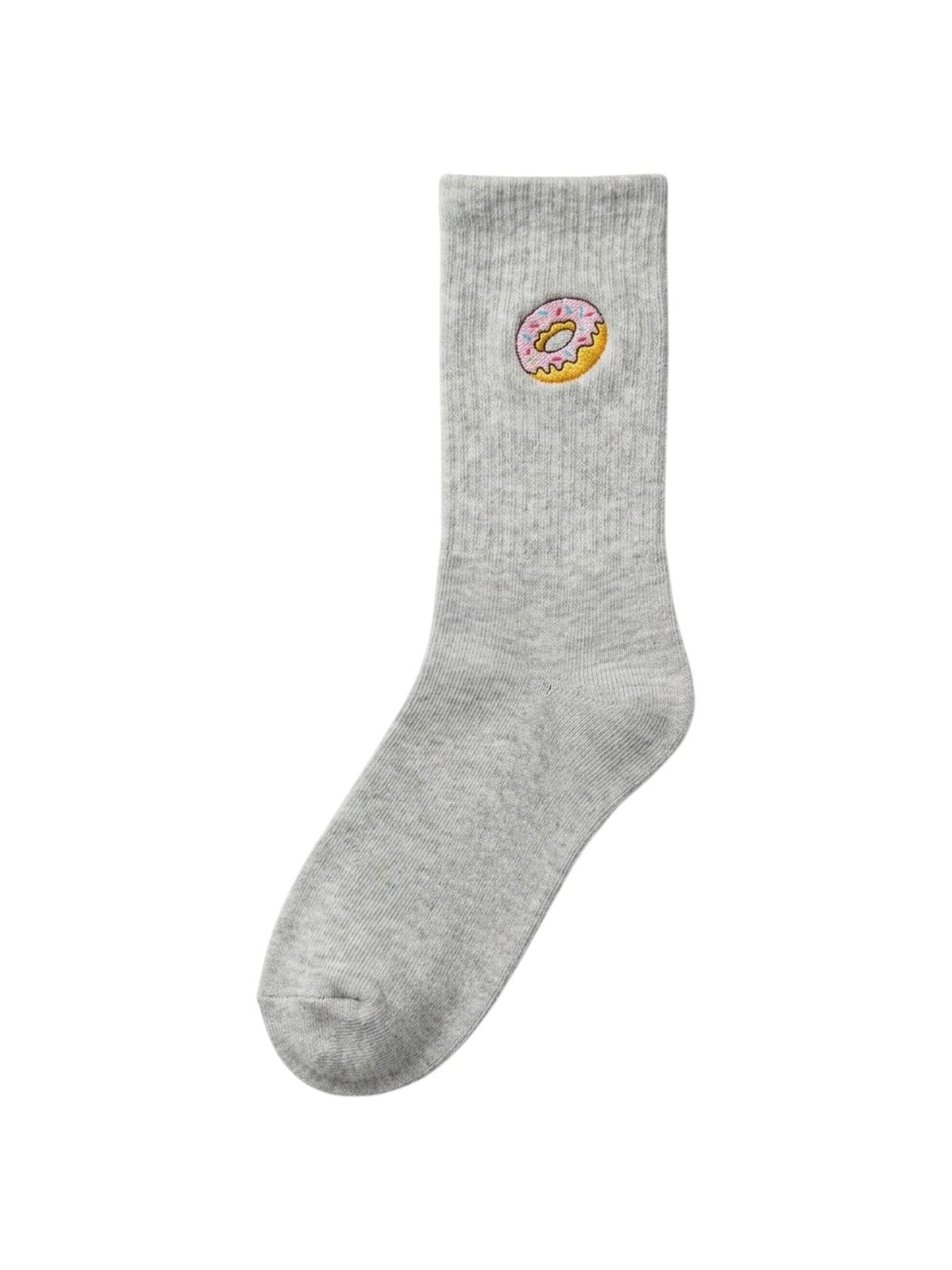 Image for Kids Girls 1 Pair Printed Crew Socks,Grey