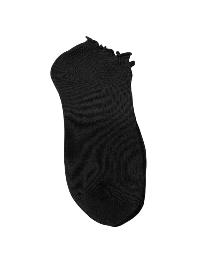 Image for Kids Girls 1 Pair Ribbed Ankle Socks,Black