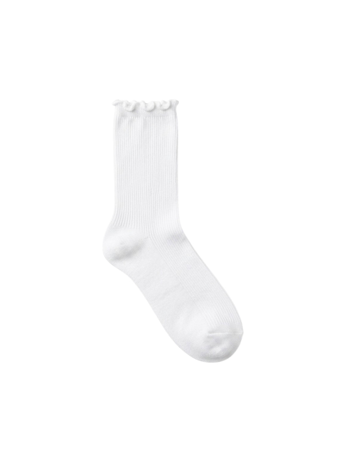 Image for Women's 1 Pair Ribbed Crew Socks,White