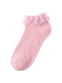 Image for Kids Girls 1 Pair Ribbed Ankle Socks,Pink