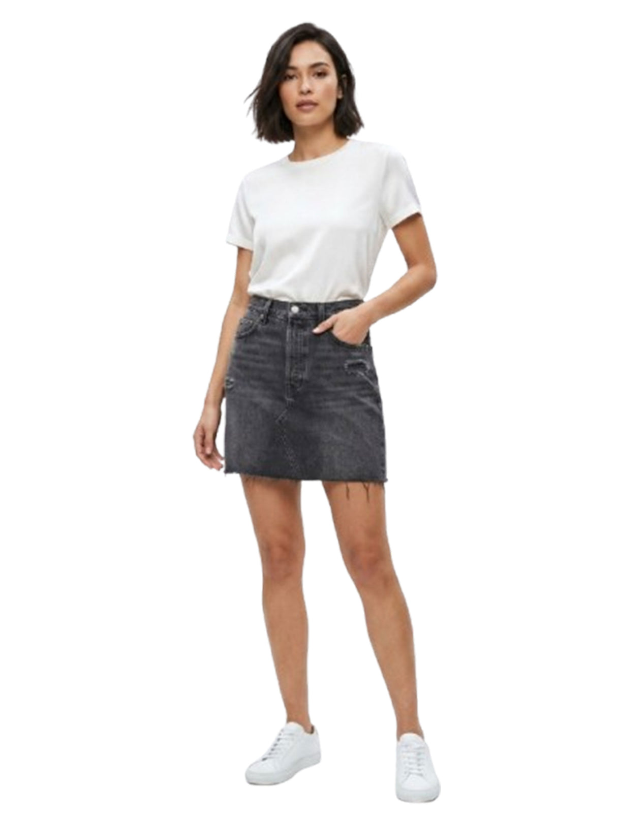 Image for Women's Plain Skirt Jeans,Grey