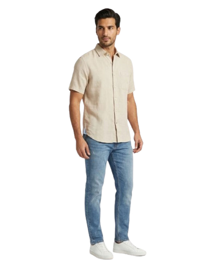 Image for Men's Plain Dress-Shirt,Beige