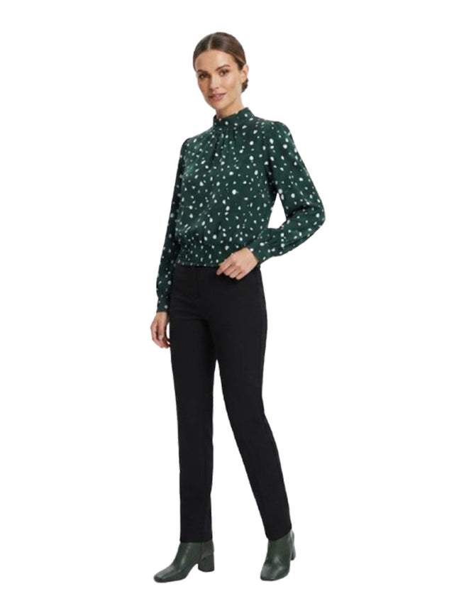 Image for Women's Printed Polka Dot Top,Green
