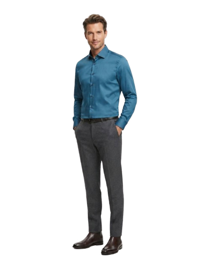 Image for Men's Plain Solid Dress Shirt,Dusty Blue