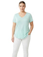 Image for Women's Plain Solid Top,Mint Blue