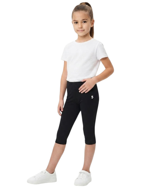 Image for Kids Girl's Ribbed Short,Black