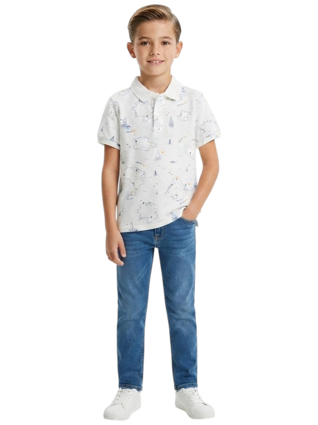 Image for Kids Boy's Printed Top,White