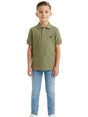 Image for Kids Boy's Textured Polo Top,Olive