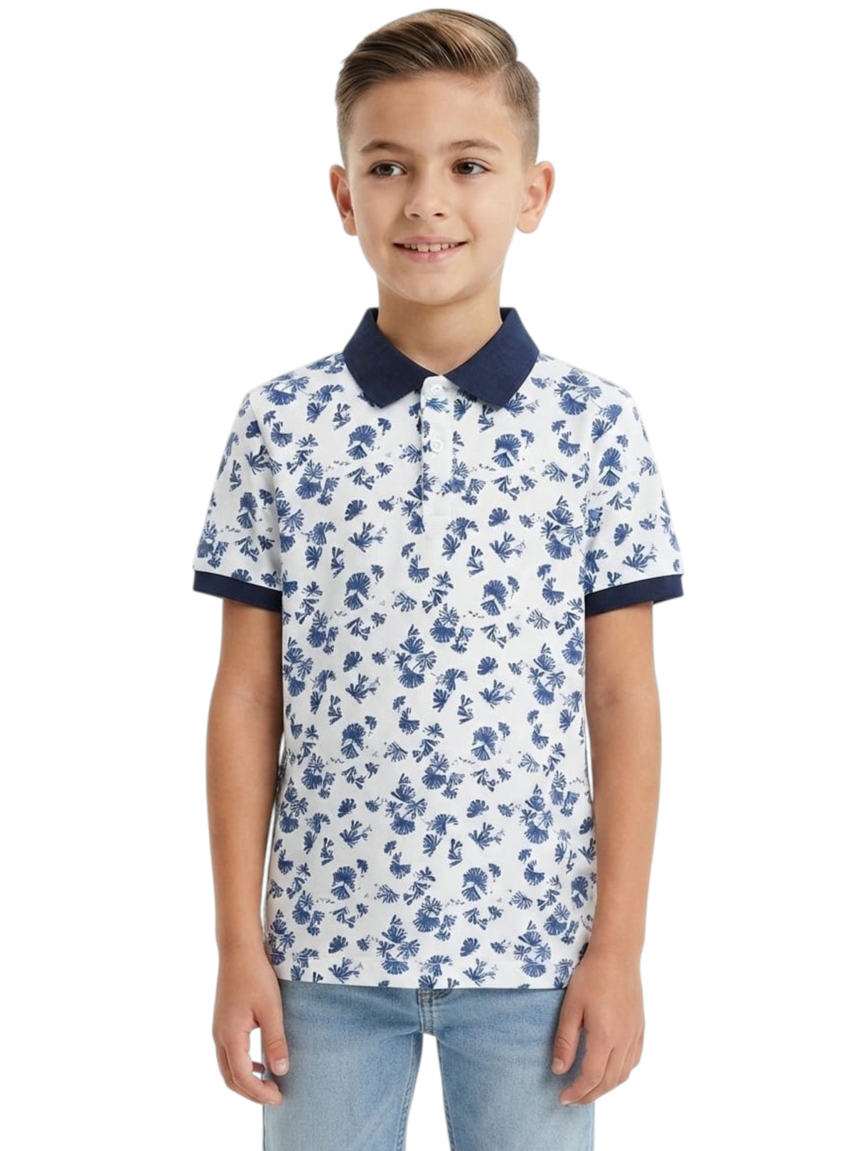 Image for Kids Boy's Printed polo Top,White
