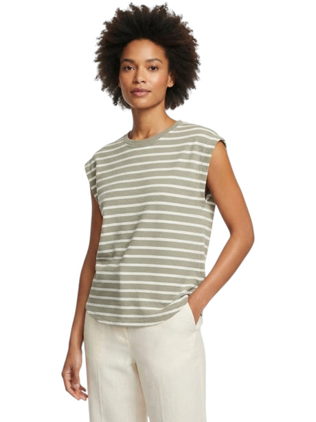 Image for Women's Stripped Top,Olive