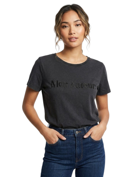 Image for Women's Printed Top,Black