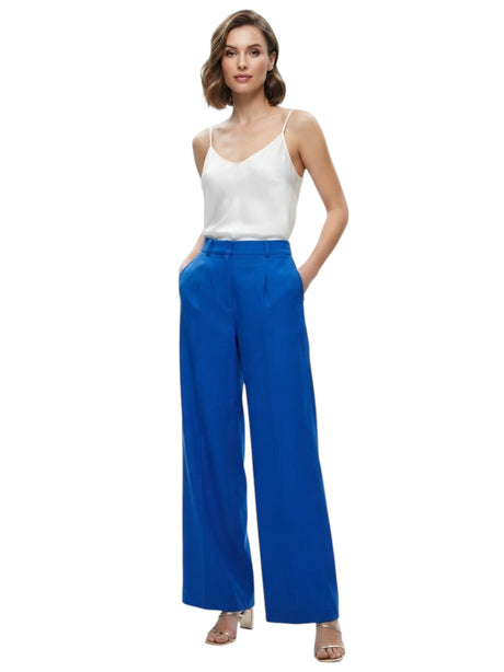 Image for Women's Plain Solid Classic Pant,Navy Blue