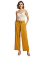 Image for Women's Plain Solid Pant,Mustard