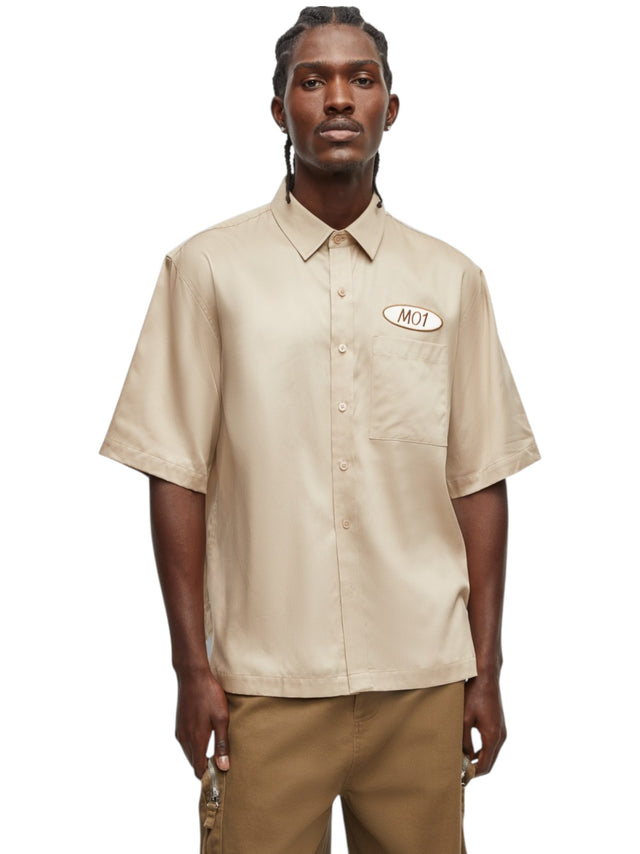 Image for Men's Plain Dress Shirt,Beige
